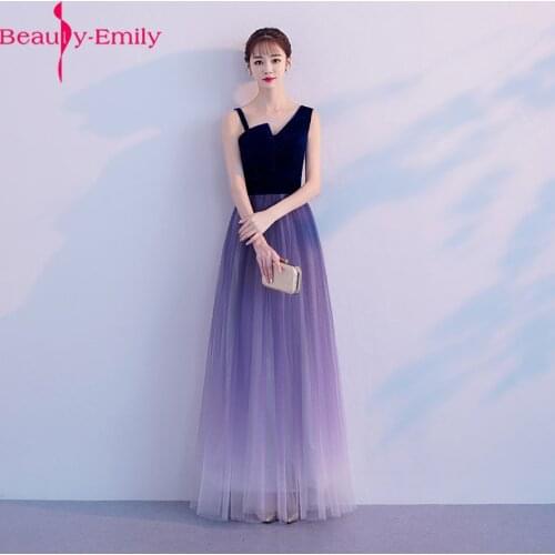 Beauty Emily Fashion Irregular Neck Sleeveless Women Evening Dress 2020 Charming Zipper Back Formal Party Dress Custom Made
