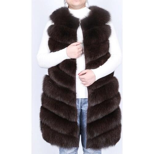Maomaokong2019 new winter Coat, womens natural, natural fox fur Vest sleeveless Thick coat Warm street wear Coat leisure