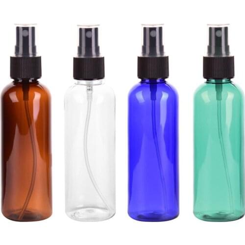 1pc 100mL Refillable Press Pump Spray Bottle Clear Plastic Liquid Container Perfume Atomizer Hot Travel Refillable Bottles
