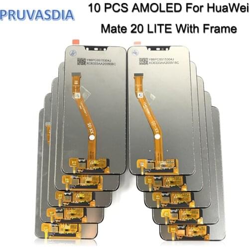 10 PCS For Huawei Mate 20 Lite LCD Display Touch Screen Digitizer For Huawei Mate 20 Lite SNE-AL00 Replacement Parts With Frame