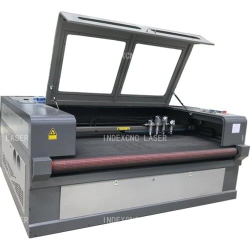 1610 Co2 Laser Machine With Ccd Camera/CNC four Heads Fabric Laser Cutting Machine With Auto Feeding Table