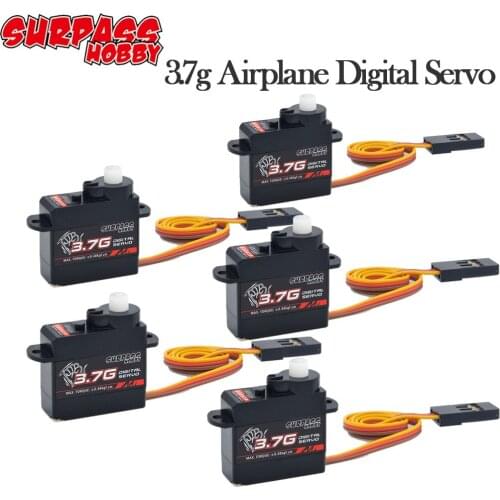 5pcs/lot Surpass Hobby Airplane Digital Servo 3.7g Micro Plastic Gear Mini Servo for RC Aircraft Fixed-wing Helicopter