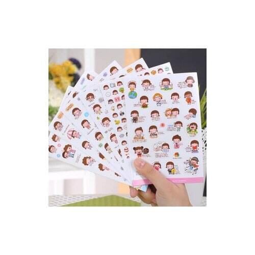 6pcs/lot Korea Style PVC Sticker Kawaii DIY Scrapbook Diary Phone Decoration Paper Sticker for Kids Gifts