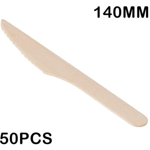 Promotion - Party Wedding Supplies 140mm Disposable Tableware Wood Coffee Tea Stirrer/Dessert/Cake Mini Knife, 50/Pack