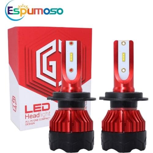 Auto Headlamp K5 LED H1 H4 H7 Car Headlight H13 H11 HB3 HB4 9005 9006 880 H27 Hi Low Beam 55W 8000LM 6000K ZES Automobile Bulbs