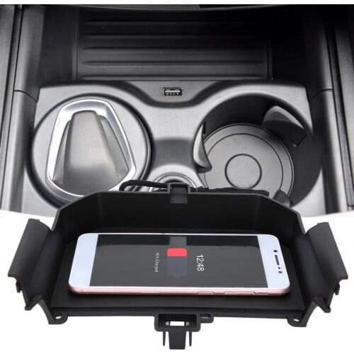For BMW 5 Series G30 G31 G38 car QI wireless charger fast charging module cup holder panel accessories for iPhone