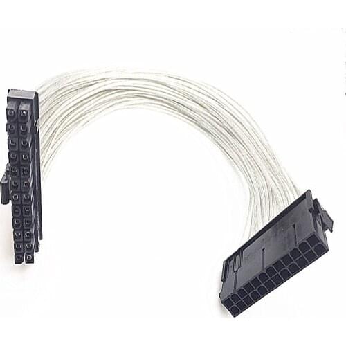ATX 24 Pin Male to 24Pin Female Power Supply Extension Cable Internal PC PSU TW Power Lead Connector Wire 24Pin Extension Cable