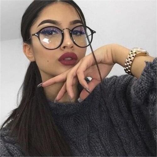 Temples For Glasses Round Glasses Eyeglasses Women Transparent Frame 2020 Retro Spectacles Optical Frames Clear Lens Glasses