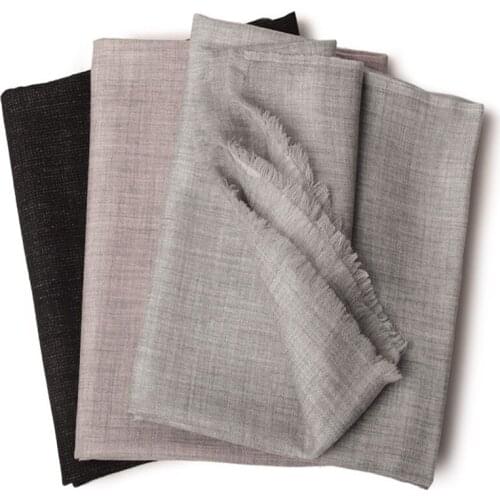 Double sided solid color ring-cashmere clip yarns jacquard womens fashion scarf shawl pashmina md-thick 75x200cm