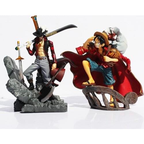 Luffy Dracule Mihawk PVC Action Figure toy Anime