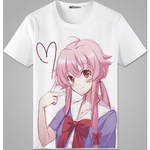 Future Diary T-shirt Anime T Shirt Women tshirt Gasai Yuno cosplay Tops Men Amano Yukiteru Tees