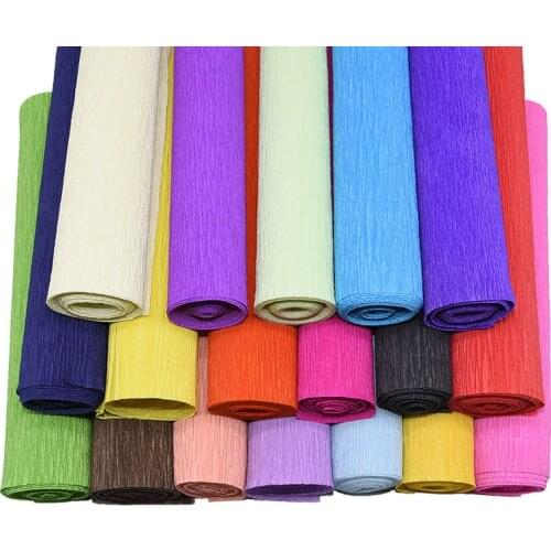 250*25cm Mulitcolor Origami Crepe Paper DIY Fold Flower Gifts Wrapping Wedding Birthday Party Backdrop Decoration Crinkled Paper