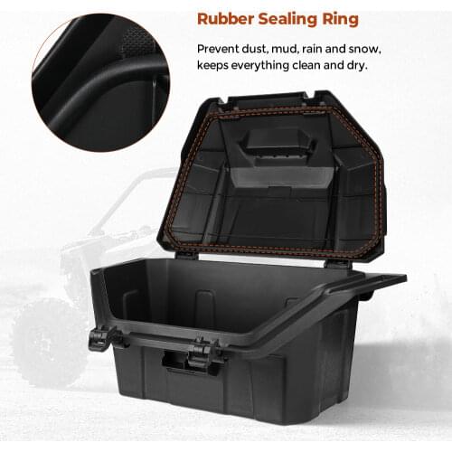 UTV Storage Rear Cargo Box 2020 2021 for Polaris RZR PRO XP / 4 Black High Quality Polypropylene
