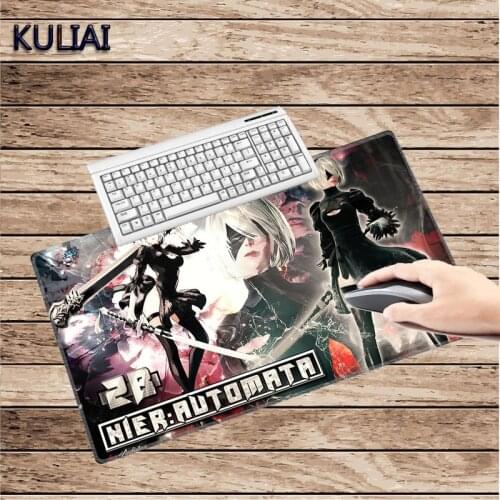 XGZ DIY Custom Gift Mouse Pad Anime 2B Video Game Player Mouse Pad 30X60 To 40X90cm Large Games Laptop Keyboard Mat for DOTA2