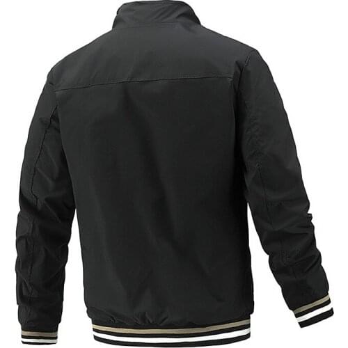 Spring and autumn mens business casual jacket stand-up collar double-sided wear mens jacket thin section mens trend