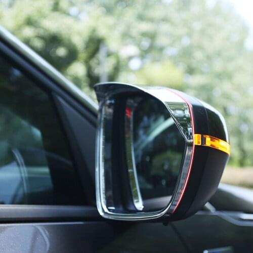 My Good Car 2Pcs Car stainless steel Rearview Side Mirror Rain Shield Visor Cover For Peugeot 4008 2017 2018 car Accessories