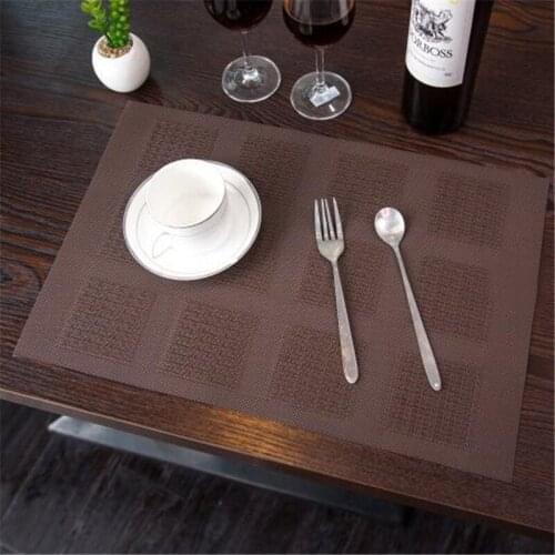 Non-Slip Placemats For Kitchen Table PVC Individuales Mat Napkins Table Decor Pads Bowl Restaurant Coasters Napkins On The Table