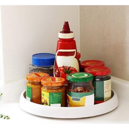 New Kitchen Seasoning Bottle Storage Tray Rotary Cabinet Turntable for Kitchen Storage SCI88