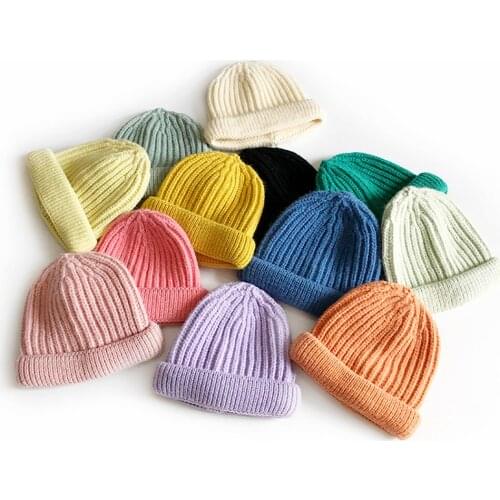 New Fashion Stripe Winter Hat Women Skullies Beanie Hat Ladies Girl Outdoo Warm Soft Solid Knitted Hat Bonnets Cap Wholesale