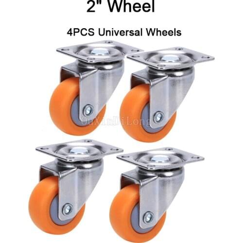 Brand New 4PCS 2Inches Heavy Wheels Castors Nylon Mute Platform Trolley Chair Utensils Furniture Casters DIY Parts