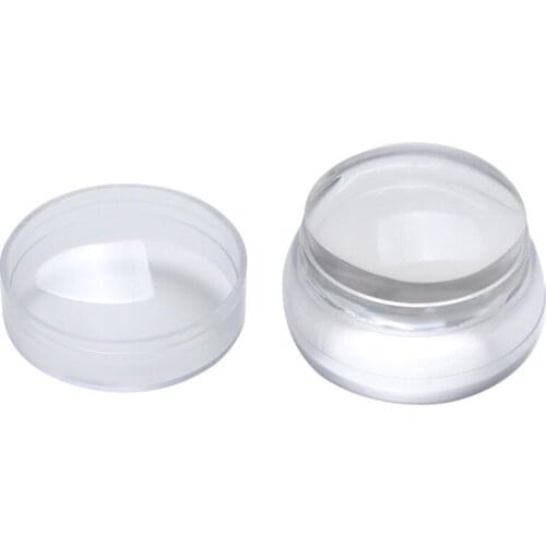 New Transparent DIY Nail Art Stamping Stamper with Cap Scraper Plate Transfer Manicure Tools Y0001