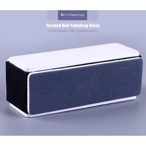 5PCS-MSHARE Black and White Three-Level Four-side Polished Nail File Manicure Tool for UV Gel Polishing Pedicure