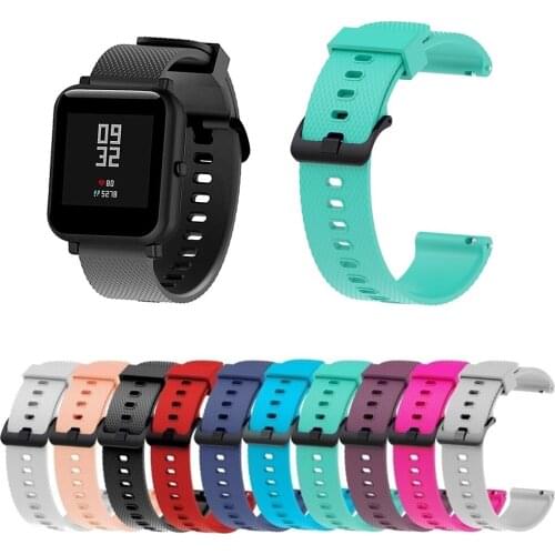 For Xiaomi Amazfit GTS 2 mini 2e Silicone Breathable Bracelet For Huami Amazfit Bip GTR 42mm Smart Watch Bands Sport Wrist Strap