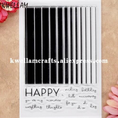 Happy Birthday Anniversary Hello Scrapbook DIY photo cards rubber stamp clear stamp transparent stamp 11x16cm 8071913