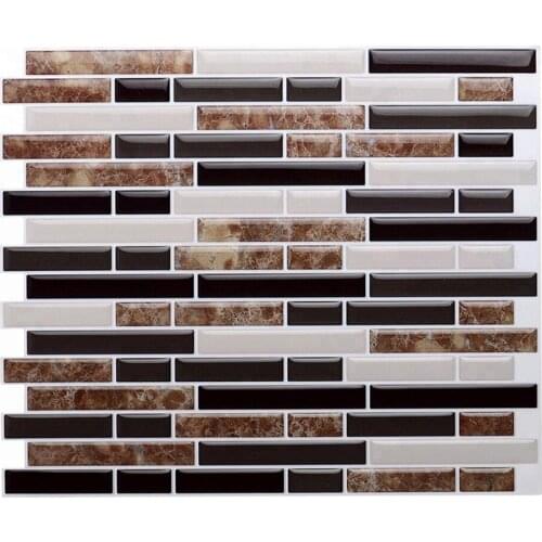 Self Adhesive 3D Brick Wall Stickers Mosaic Tile Sticker Waterproof 3D Wall Decal For Bathroom Kitchen Backsplash Home Decor DIY