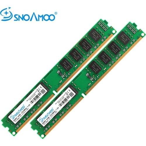 SNOAMOO Desktop PC RAMs DDR3 4GB 1333MHz 240 Pin PC3-10600S 2GB 8GB For Intel ARM DIMM Computer Memory Lifetime Warranty