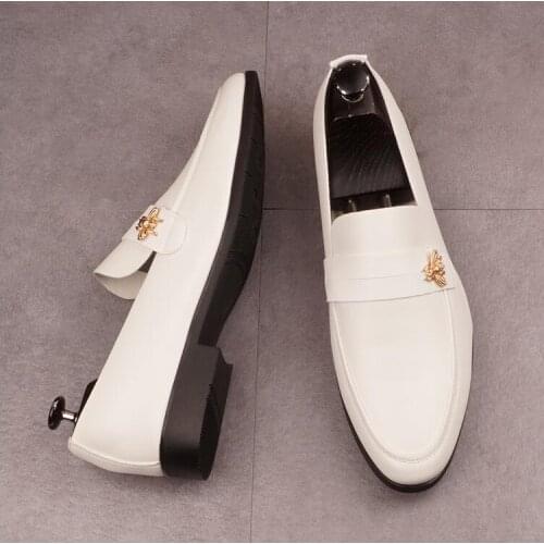 Fashion brand shoes autumn designer high quality black loafers non-slip waterproof male comfortable patent leather business