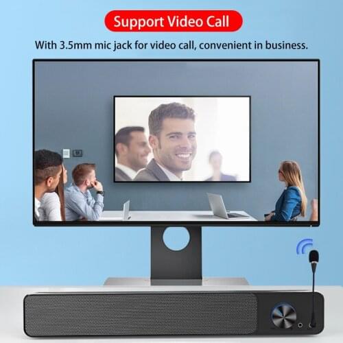 TV Sound Bar AUX Wired Computer Speakers Home Theater Bluetooth Speaker Soundbar Bass Column Sound Bar for PC with Microphone