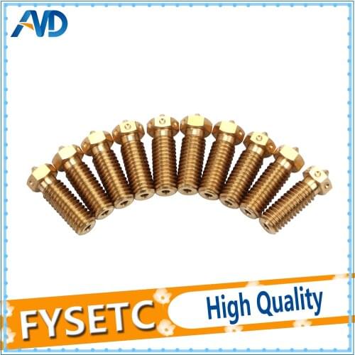 10pcs Top Quality V6 Volcano Nozzle For 3D Printers Hotend Volcano Upgrade Kit For E3D Volcano Hotend 1.75mm Filament