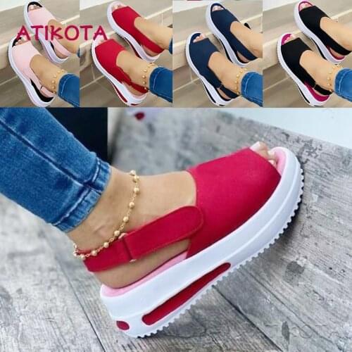 Atiktoa Women Wedges Sandals Fashion Platform T-Shaped Design Sandal for Female Sandalias Mujer Open Toe Shoes