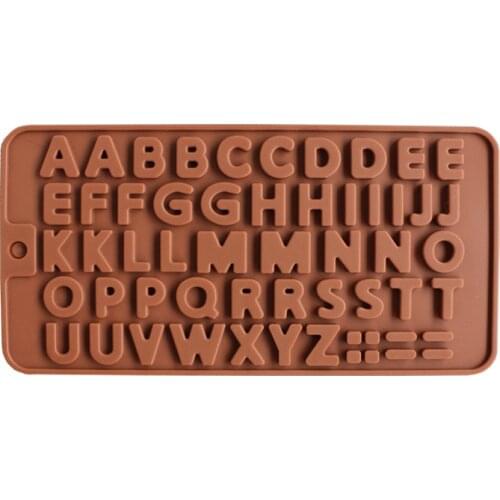 1PC Numbers Letters Shape Silicone Chocolate Chip Mini Sugar Candy Mold Digital DIY Cake 3D Mould for Kids Handmade Biscuits