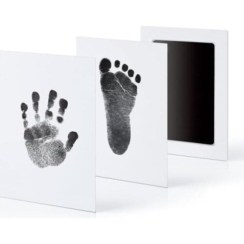 1PC Newborn Hand Foot Print Mud Pad Photo Frame Inkless Touch Infants Hand Foot Print Commemorative Gifts Decoration Frames Tool