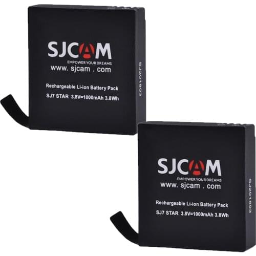 2PC 1000mAh Original SJCAM SJ7 Rechargeable Li-ion Camera Battery for SJCAM SJ7 Action Sports DV Camera