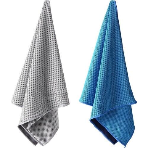 2Pcs Men And Women Gym Club Yoga Sports Cold Washcloth Running Football Basketball Cooling Ice Beach Towel Lovers Gift