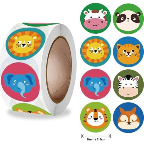 500pcs Reward Cute Animals Sticker for Kids Cartoon Animal Shape Wall Decals for Teacher Classroom Supplies and School
