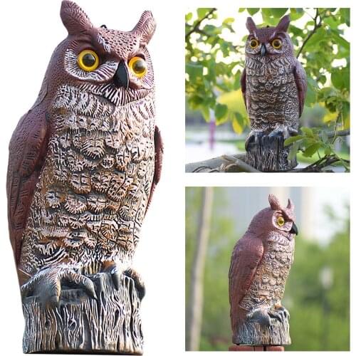 ABS Fake Owl Figurine Outdoor Rabbits Nature Enemy for Garden Protector