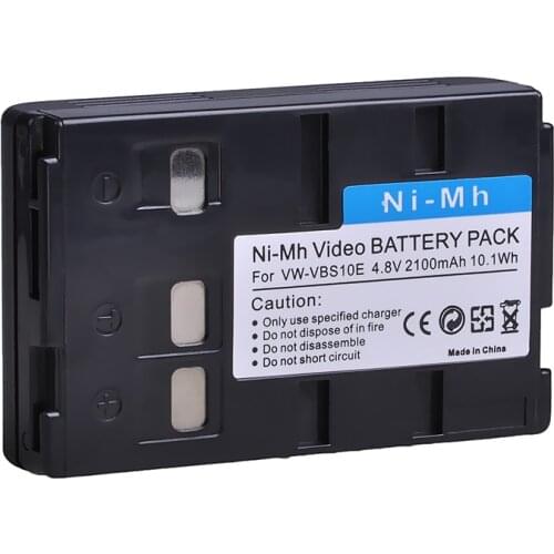 2100mAh VW-VBS10E VW-VBS10 Ni-Mh Video Battery for Panasonic NV-X100, NV-VX9, NV-VX7A VW VBS10E VBS10 HHR-V211 VSB0200 P-V211