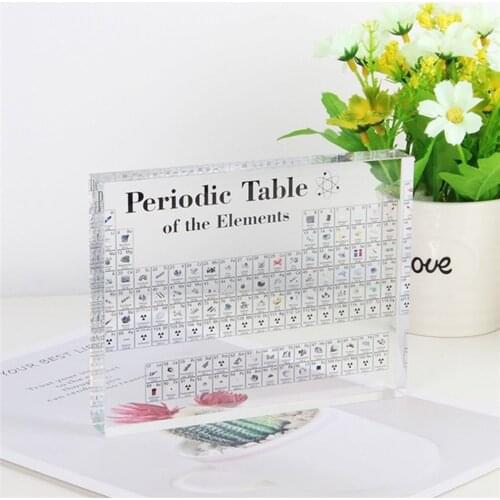 Acrylic Periodic Table Display With Elements Kids Teaching School Day Birthday Gifts Stickers Chart Elements Home Decor