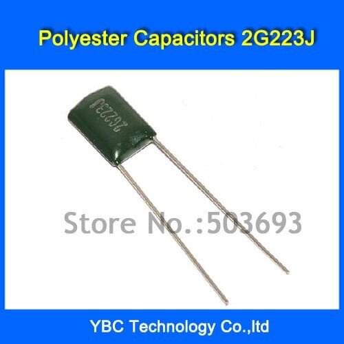 Free Shipping 500pcs/lot Polyester Film Capacitor 2G223J 400V 0.022UF 22NF