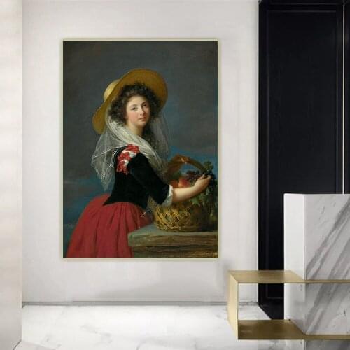 Citon E.Vigee Lebrun《Portrait of Marie Gabrielle de Gramont Duchesse de Caderousse》Canvas Art Oil Painting Home Decoration