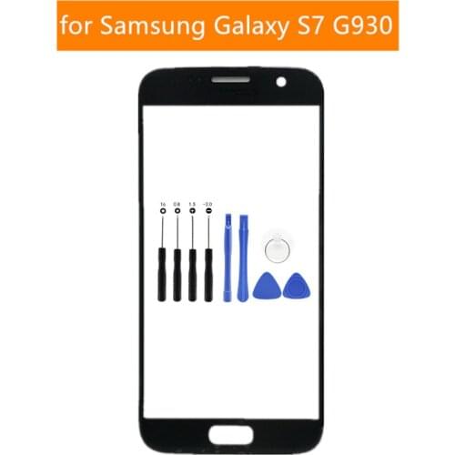 For Samsung Galaxy S7 G930F Touch Screen Front Glass Panel Cover Outer Glass Lens Replacement Repair Spare Parts + 3M Glue