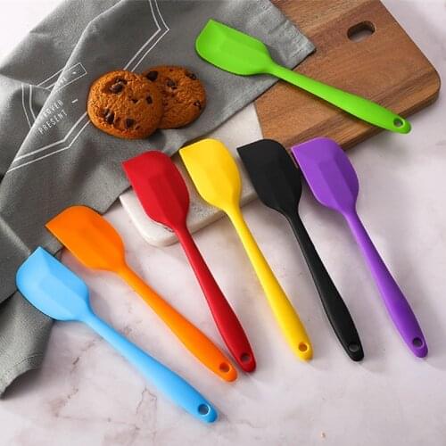 Food Grade Silicone Spatula Cream Butter Spatula Heatproof Mixing Batter Scraper Brush Butter Mixer Cake Brushes Baking Tools