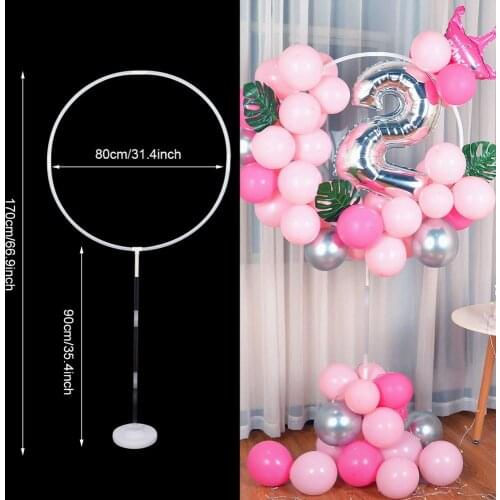 FENGRISE Balloon garland Ring Stand Happy Birthday Party Decoration Kids Adult Wedding Decor Birthday Baloon Baby Shower