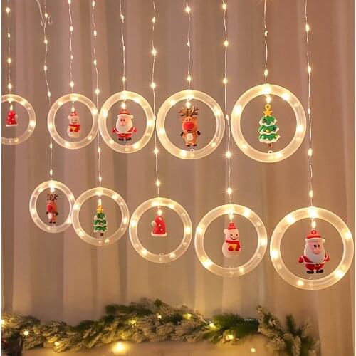 String Lights Christmas Garland Indoor Bedroom Home Wedding New Year Christmas Decoration Lantern Pendant USB Powered