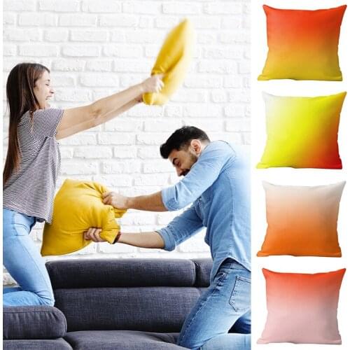 Gradient Cushion Cover Velvet Pillow Cover 45x45 Super Soft Decorative Pillows for Living Room Sofa Nordic Housse de Coussin
