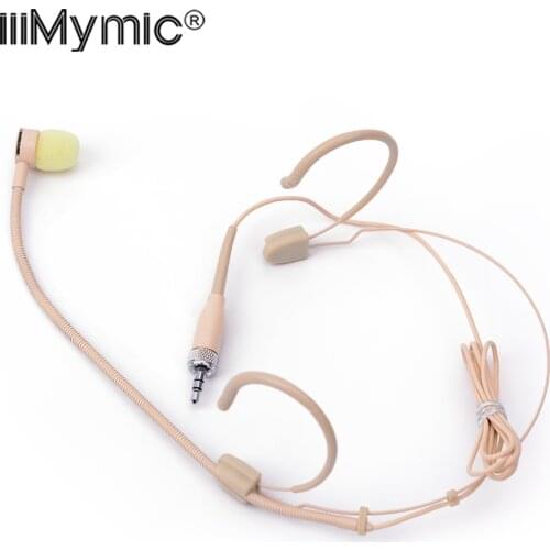 Perfect for Singing Concert !! 3.5 mm Lockable Headset Microphone Uni-directional Condenser Mic for Sennheiser Wireless Bodypack